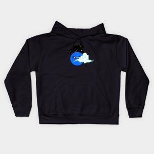 Moon in the sky Kids Hoodie